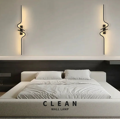 Modern Minimalist Black Wall Light - Large Beside Light