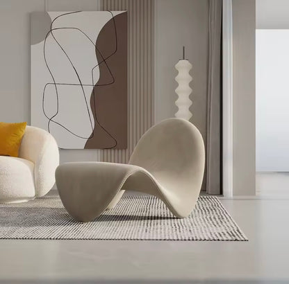 Modern Orange Luxury Flannel Creative Accent Chair