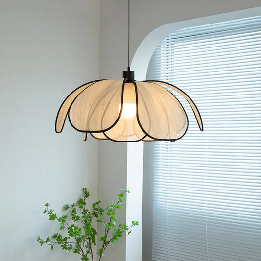 Cream Petal Chandelier with Delicate Floral Design