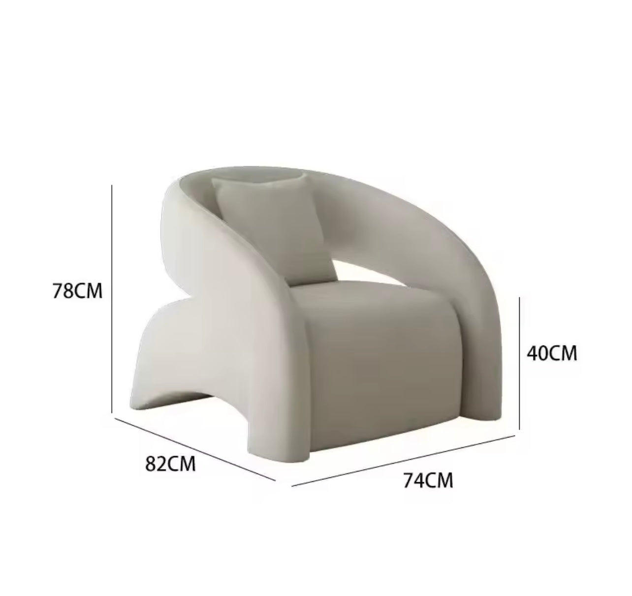 Burnt Orange Ergonomic Luxury Accent Chair