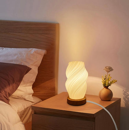 3D Printed Bedside Lamp – Eco-Friendly Bamboo Design