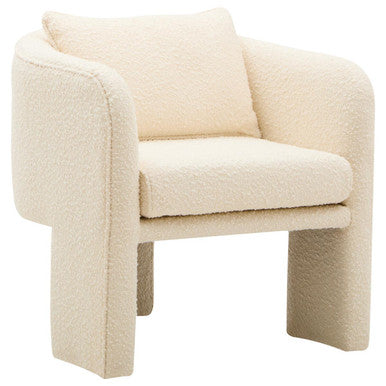 Ozzero Ivory Boucle Fabric Armchair