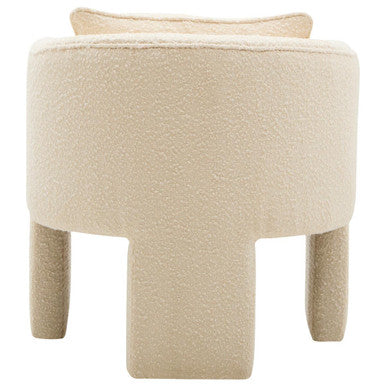 Ozzero Ivory Boucle Fabric Armchair