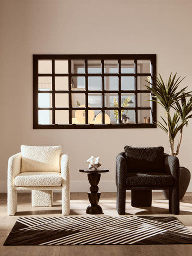 Ozzero Black Boucle Fabric Armchair