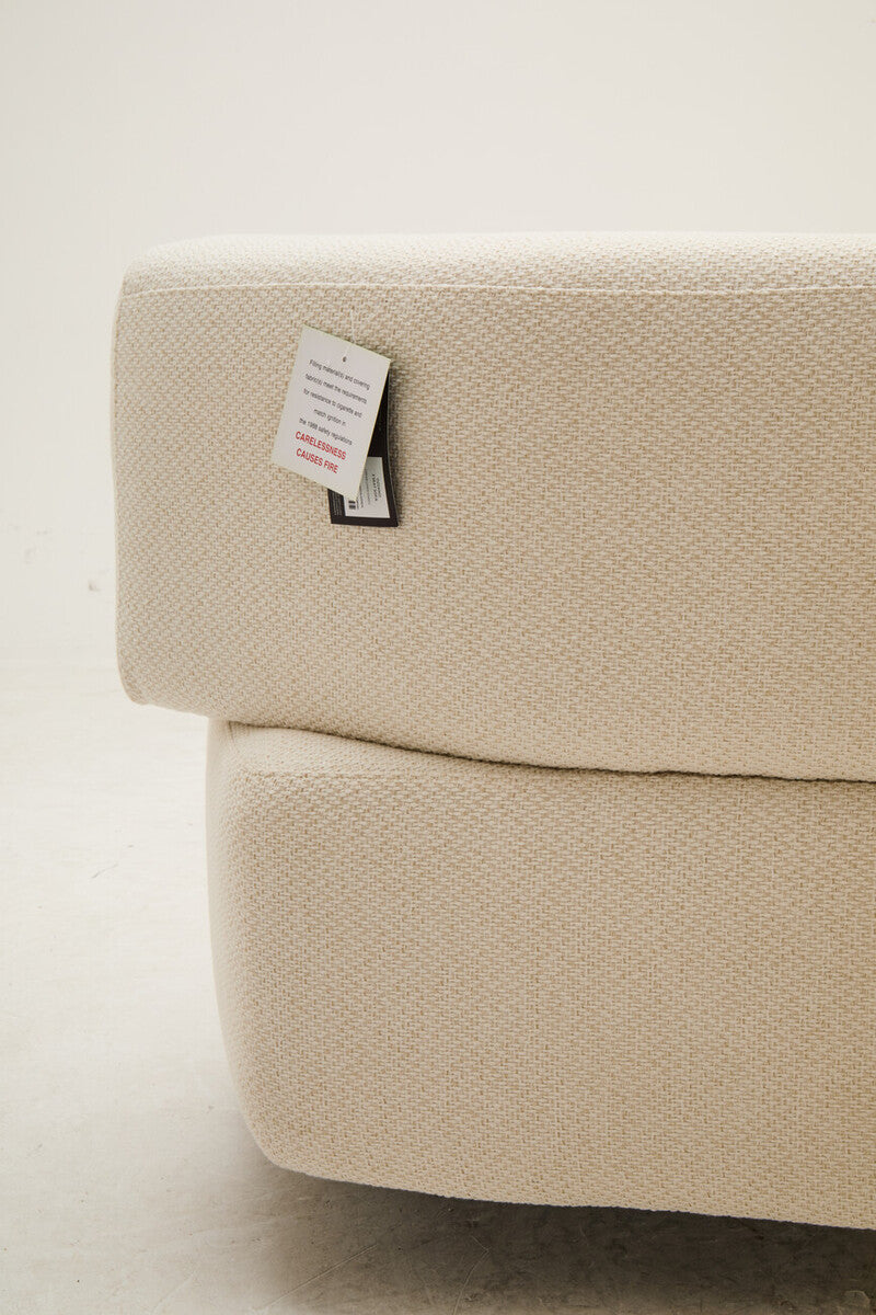 Ozzano Cream Linen Fabric 3 Seater Sofa