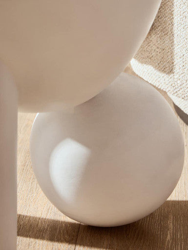 Walsa Whitewash Mango Wood Ball Detail Side Table