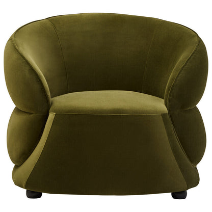 Darla Curve Forest Green Velvet Chair
