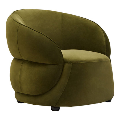 Darla Curve Forest Green Velvet Chair