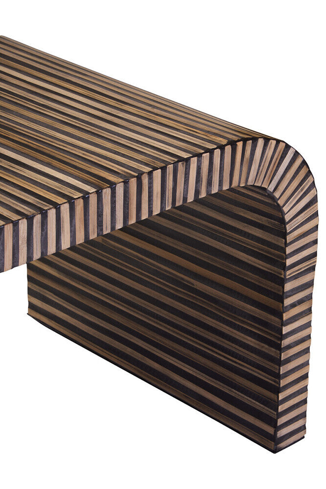 Bambusa Bamboo Inlay Curved Coffee Table