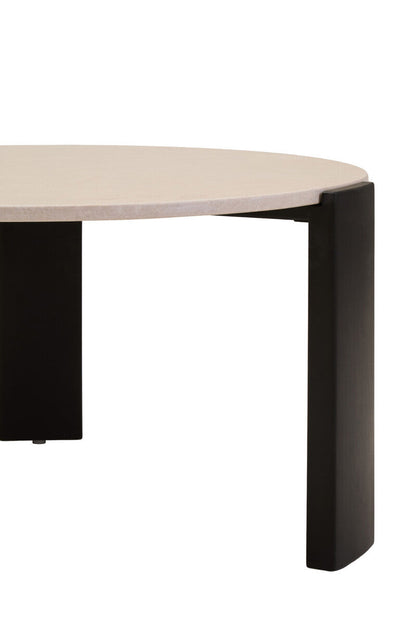 Palermo Round Cream Marble Top Large Coffee Table