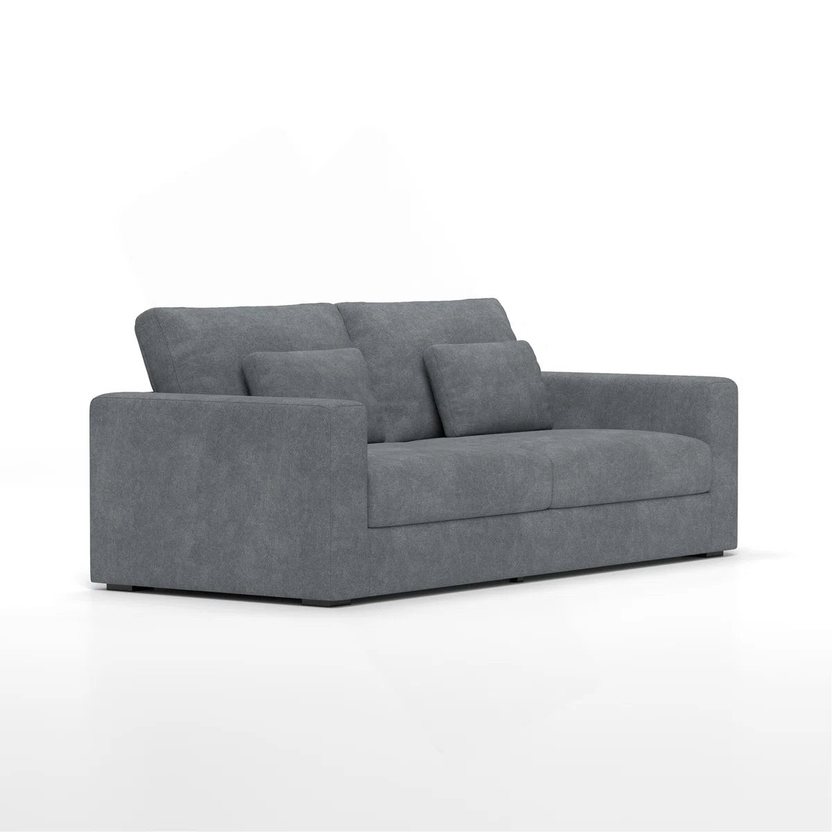 Gray-Teal 83" Modern 3 Seater Sofa with Detachable Cover