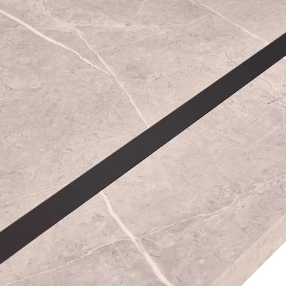 55" Modern Rectangular Dining Table, Gray Dining Table