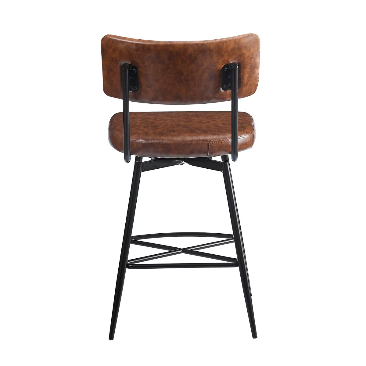 Set of 2 Retro Swivel 26" Bar Stools with Footrest