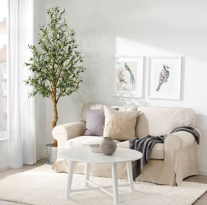 6ft Artificial Olive Tree, Realistic Indoor & Outdoor Faux Tree with Fruit