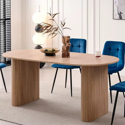 70.8” Oval Dining Table – Modern Farmhouse Kitchen Table for 4-6