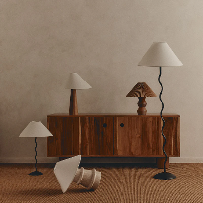 Japanese Wabi-Sabi Solid Wood Lamp