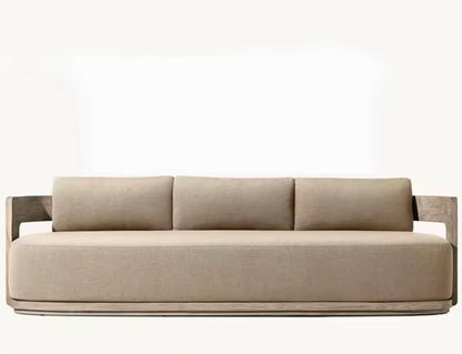 Teak Outdoor Sofa Set, Waterproof & Weather-Resistant Patio Set