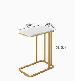 IHOME Nordic Marble Side Table for Bedroom (Single)