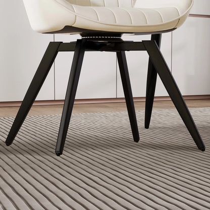 Set of 2 Upholstered Dining Chairs, White Modern Dining Chairs