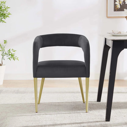 Modern Dining Chair with Padded Cushion - Grey Accent Chair