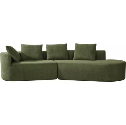 5 Seater Upholstered Cloud Sofa, Oversized Curved Lounge Chair