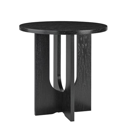 Modern End Table, Black Solid Wood End Table, MDF Wood