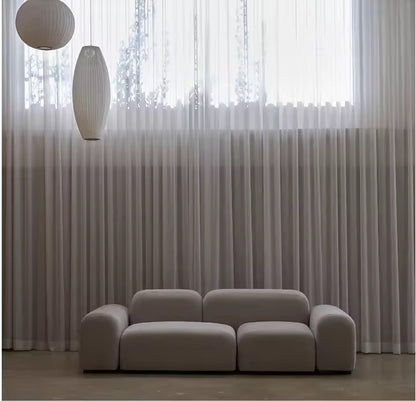Modern Minimalist Beige Pebble Modular Sofa