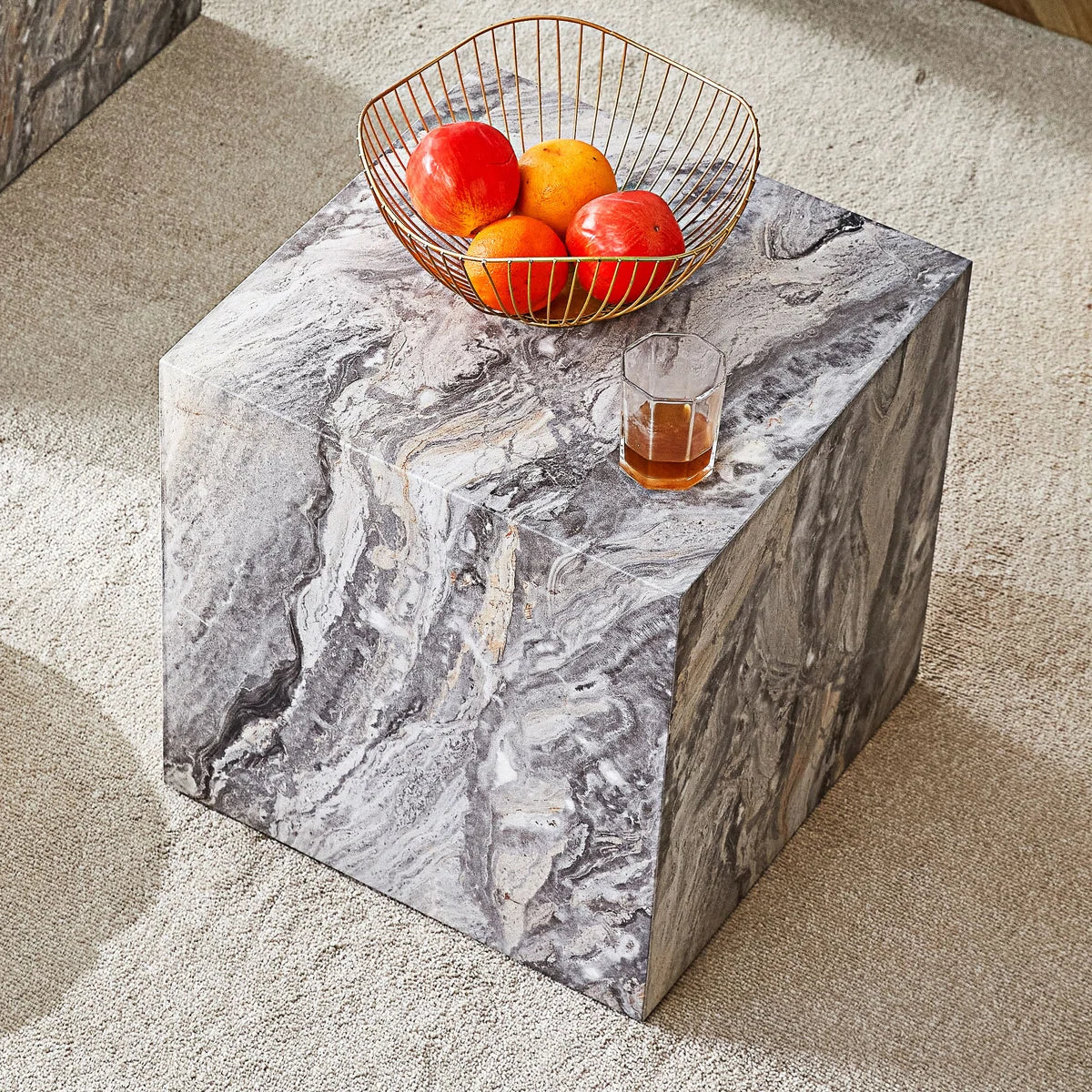 Modern Gray Textured MDF Coffee Table