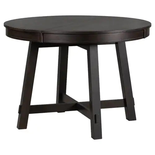 Circular Expandable Dining Table in Espresso