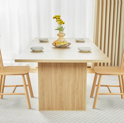 78” Large Rustic Rectangular Wooden  Dining Table for 6–10