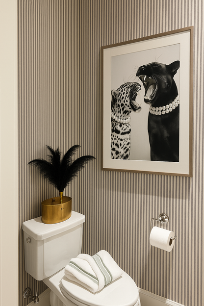 Vintage Wall Art - Leopard Wall Art - Black and White Wall Art