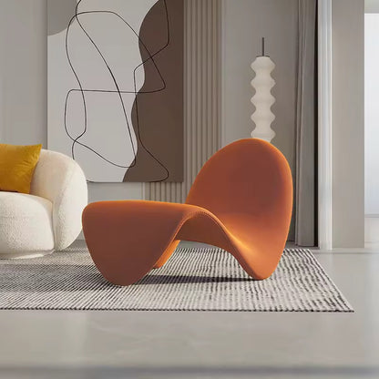 Modern Orange Luxury Flannel Creative Accent Chair