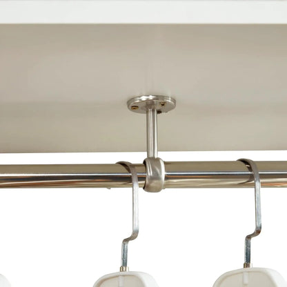 Contemporary Wardrobe, White Clothes Organizer with Shelves