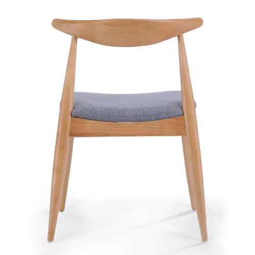 Gray Set of 2 Modern Dining Chairs - Mid Century Chair, Wood Chair