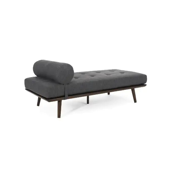 Mid-Century Chaise Lounge with Tufted Upholstery