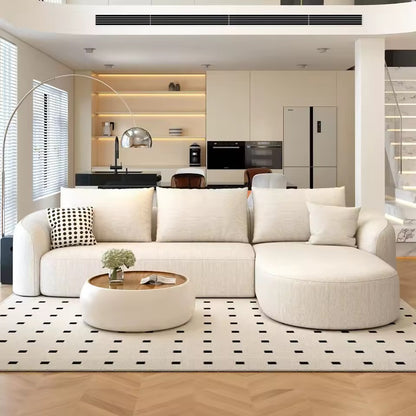 111” L-Shape Modern Modular Curved Sectional Sofa, Cloud Comfort