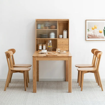Solid Oak Wood Dining Chairs, Minimalist Modern Dining Chairs