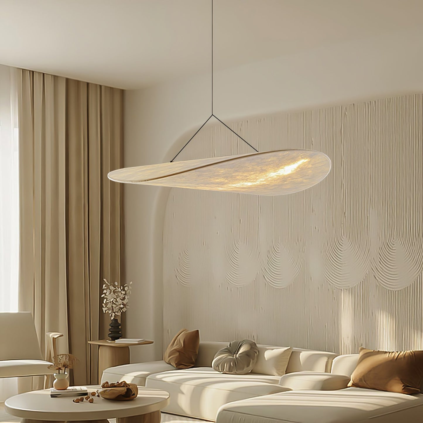 Modern Floating Chandelier – Elegant Soft Light Pendant