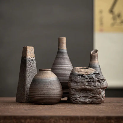 Rustic Vintage Ceramic Vase for Zen Spaces