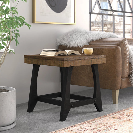 Ralston Brown Wood End Table Compact Design