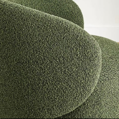 Set of 2 Green Swivel Upholstered Accent Chairs