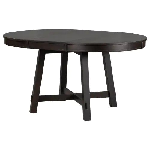 Circular Expandable Dining Table in Espresso