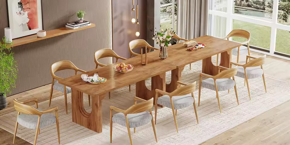 70.9” Large White Rectangular Dining Table for 6–8