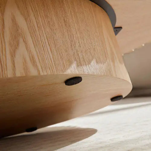 Modern Handmade Drum Coffee Table Oval Ash