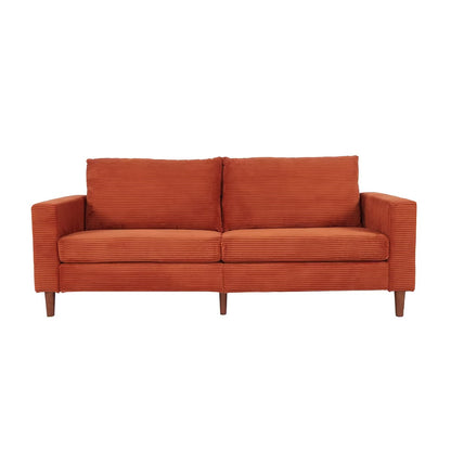 Contemporary Sofa - Black Loveseat Small Sofa Linen Couch