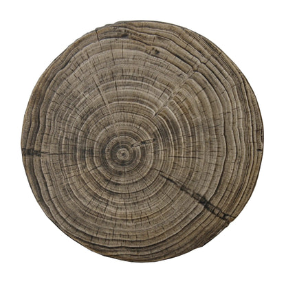 Modern Wood Grain Concrete Accent Table, Rustic Side Table