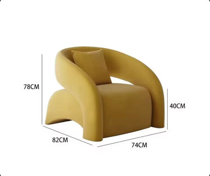 Burnt Orange Ergonomic Luxury Accent Chair