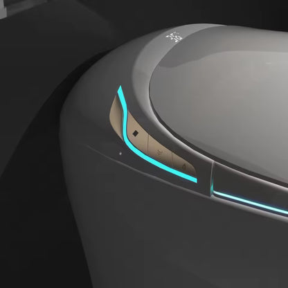Smart Bidet Toilet, Auto Open/Close, Foot Sensor Flush, Heated Seat, Warm Air Dryer, LED Display