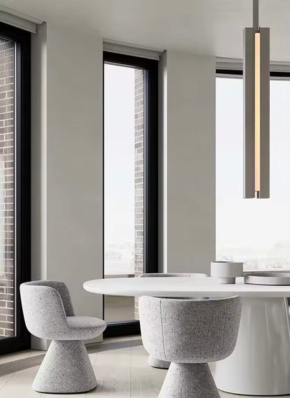 Cotton-Linen Dining Chair, Upholstered Chair with 360° Swivel