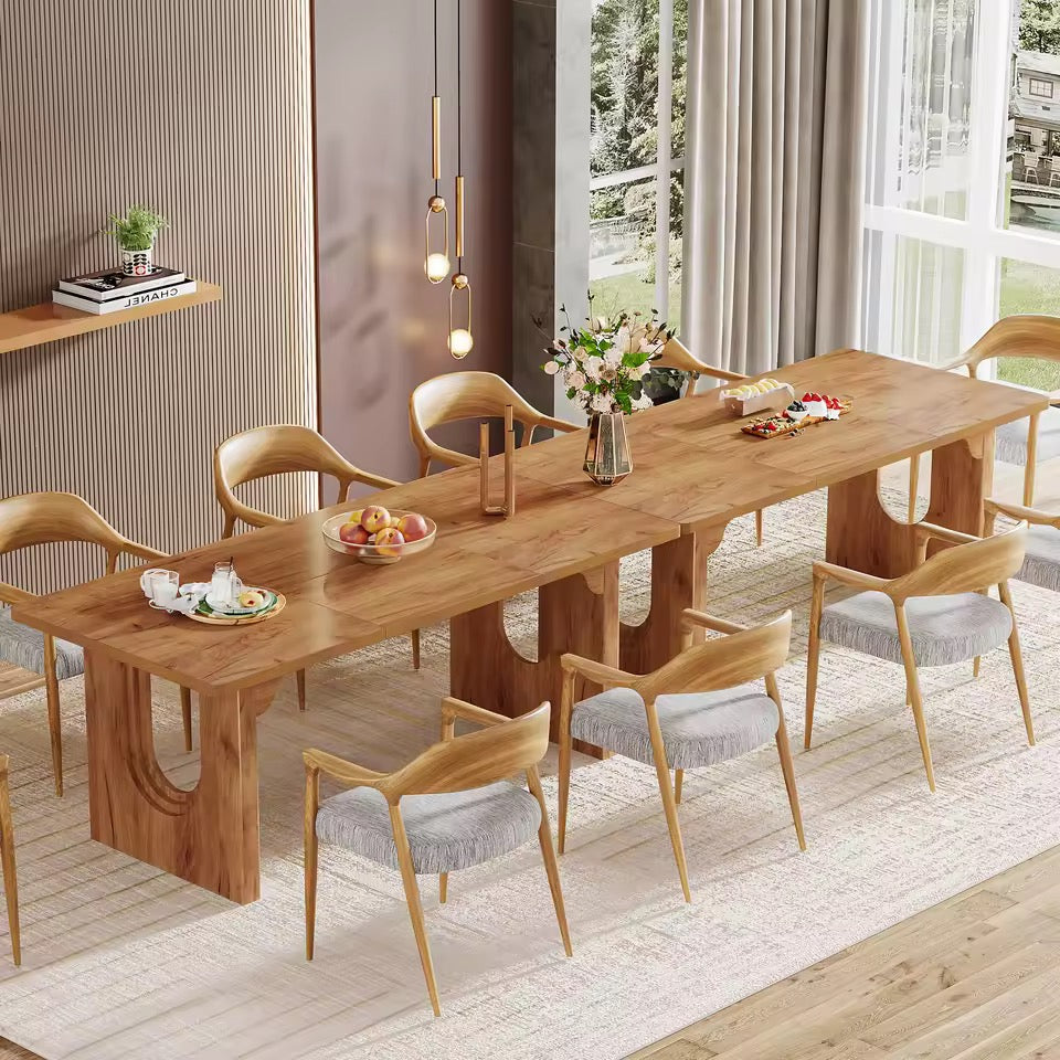 70.9” Large White Rectangular Dining Table for 6–8